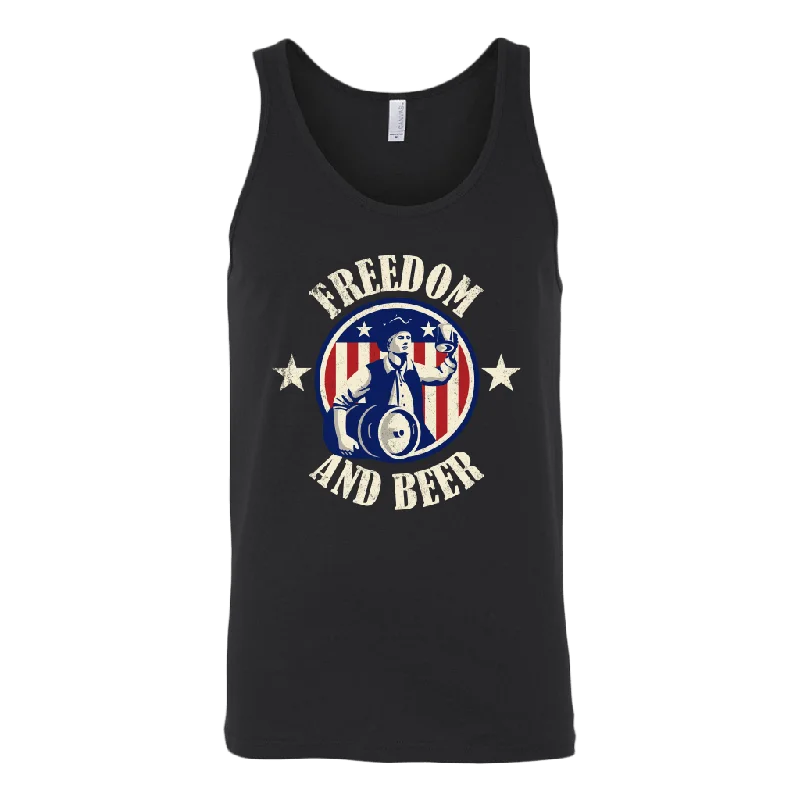 Freedom And Beer Tank Top silver tank top