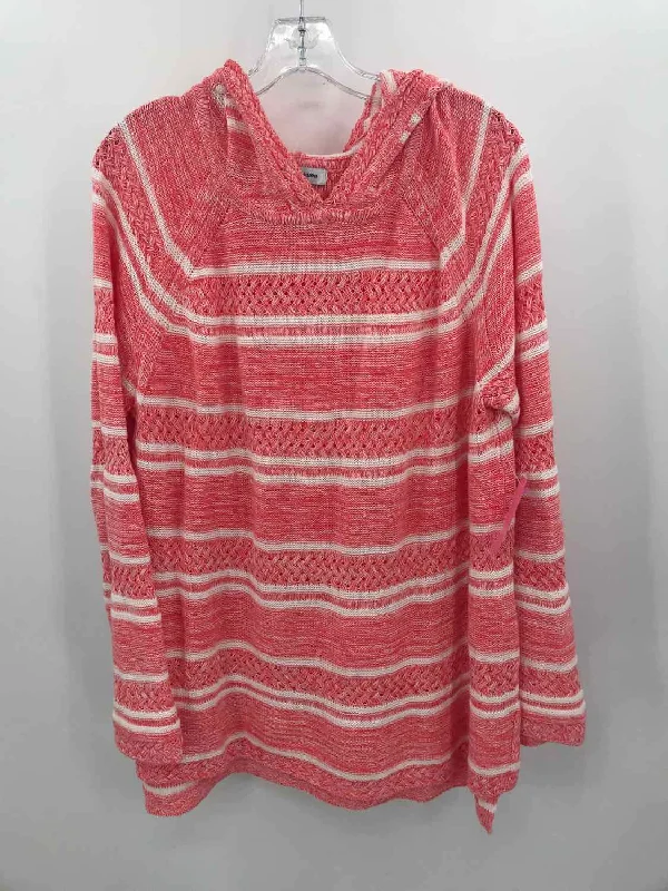Pre-Owned Tommy Bahama Orange Size Large Hoodie Sweater Hoodie with Drawcord Adjustable Secure