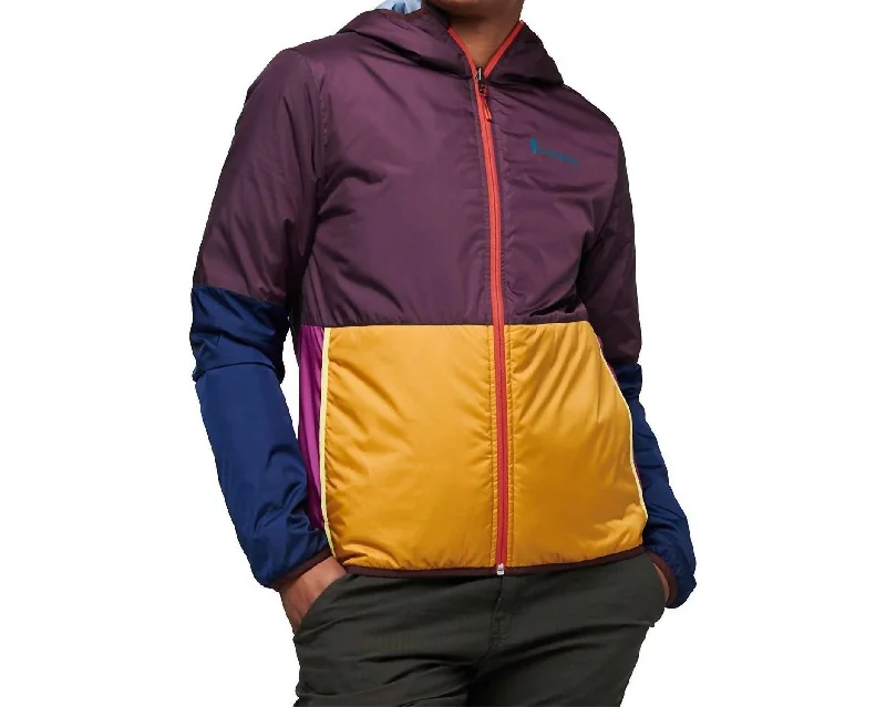 Teca Calido Hooded Jacket In Countryside Front Pockets Side Pockets Patch Pockets