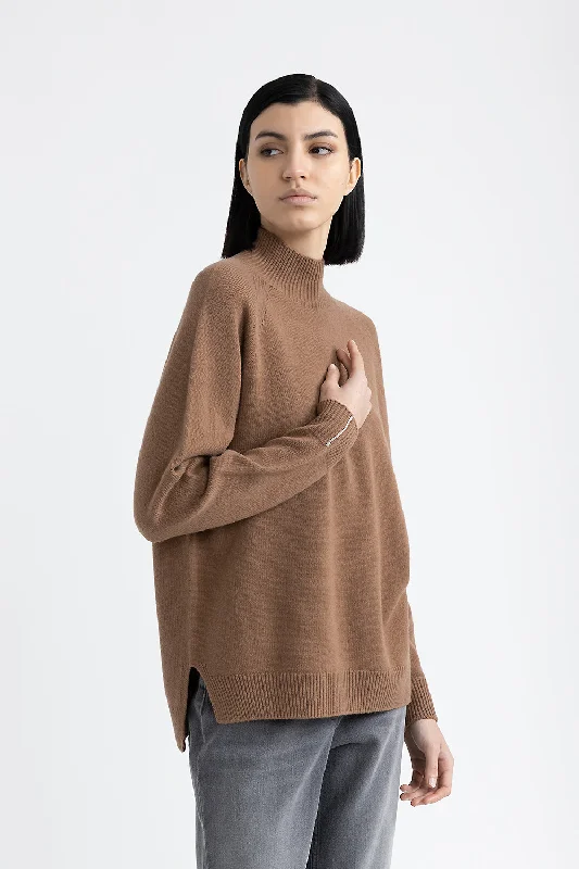 Wool, silk and cashmere sweater Graphic Sweater Embroidered Appliqued