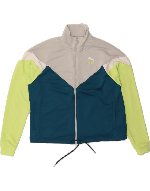 PUMA Womens Tracksuit Top Jacket UK 14 Medium Multicoloured Colourblock Lace Jacket Ribbed Jacket Sequined Jacket PUMA Womens Tracksuit Top Jacket UK 14 Medium Multicoloured Colourblock Lace Jacket Ribbed Jacket Sequined Jacket