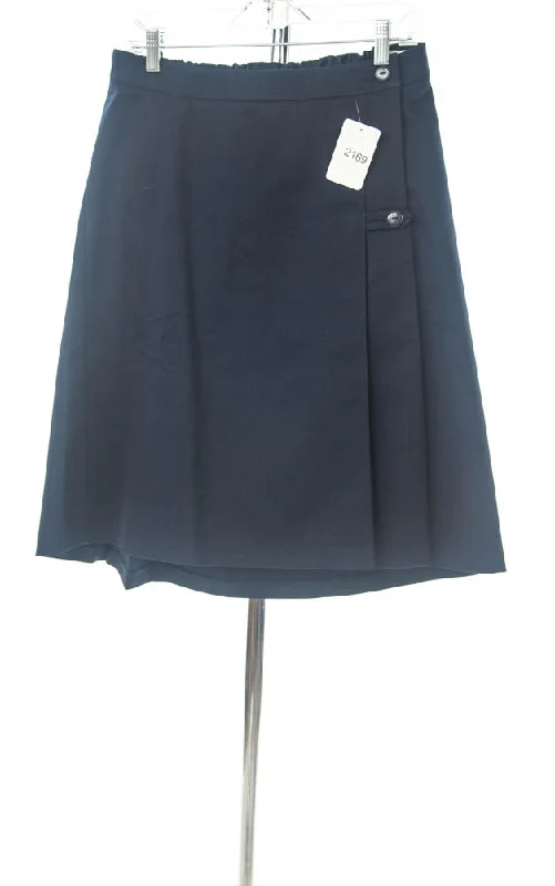 #2169 Sale Rack Item / Uniform Skirt / Girls Plus Size 14 / Navy belted skirt waist