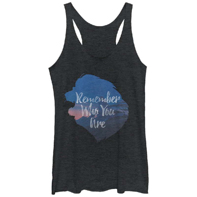 Women's Lion King Remember Who You Are Simba Racerback Tank Top sexy tank top