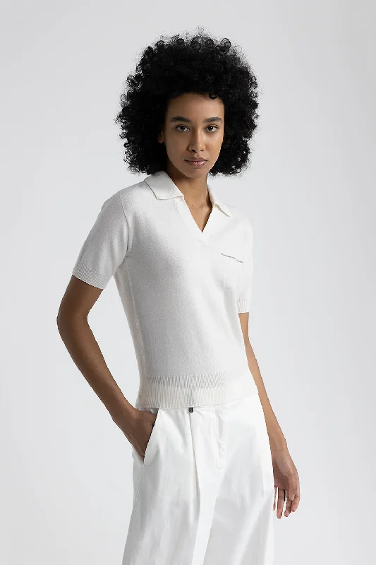 Polo neck sweater in pure cashmere Hooded Sweater Collared Sweater Shawl Collar