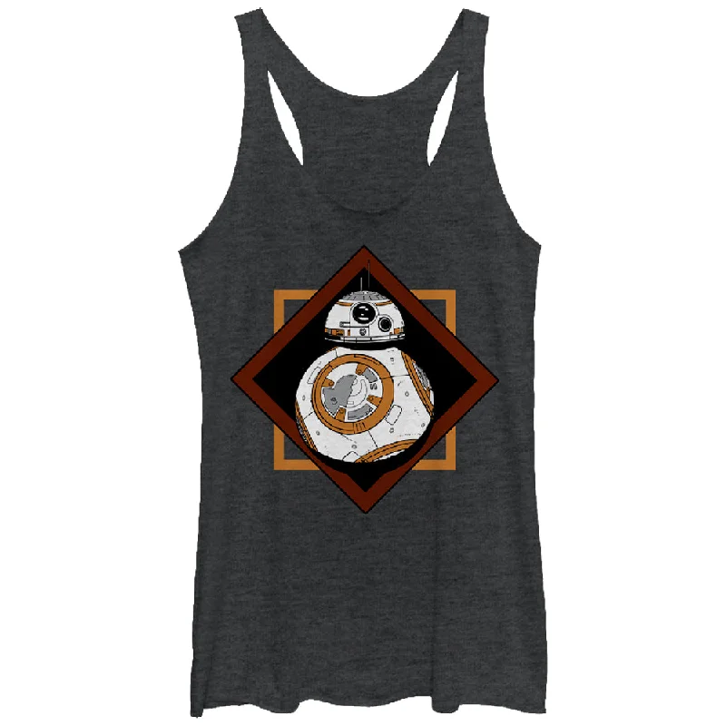 Women's Star Wars The Force Awakens BB-8 Square Racerback Tank Top v-neck tank top