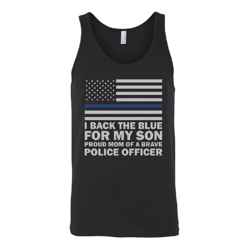 Proud Police Mom Tank Top baby blue tank