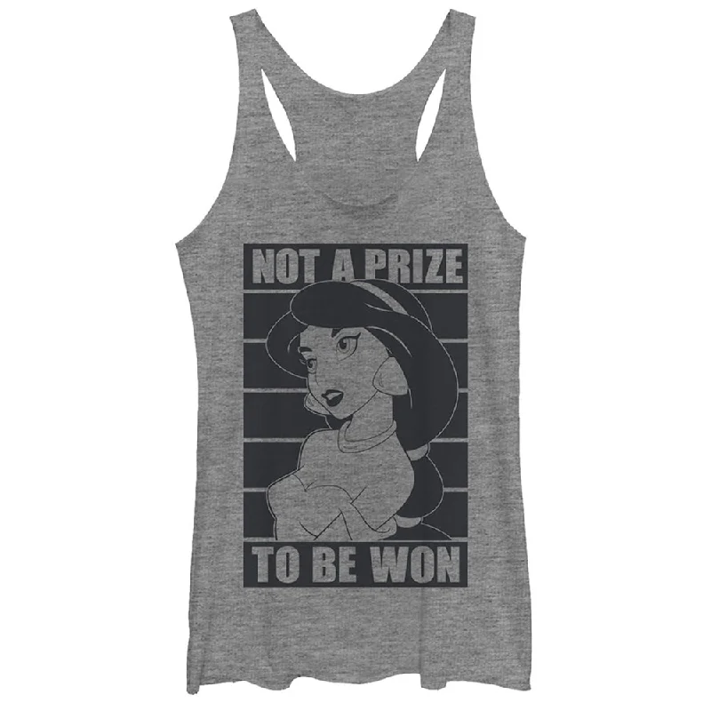 Women's Aladdin Jasmine Not a Prize Racerback Tank Top cutout tank top
