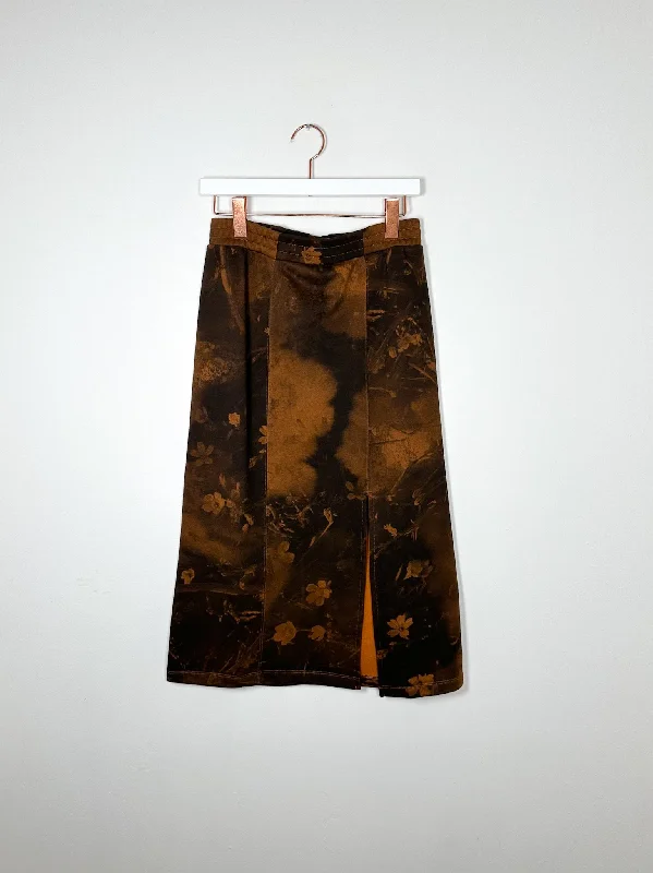 Untitled in Motion - Brigite Sweatskirt - Faskomilo Brown velvet skirt sumptuous
