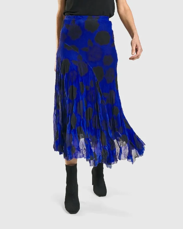 Kusama Swing Skirt, Royal chiffon skirt flowing