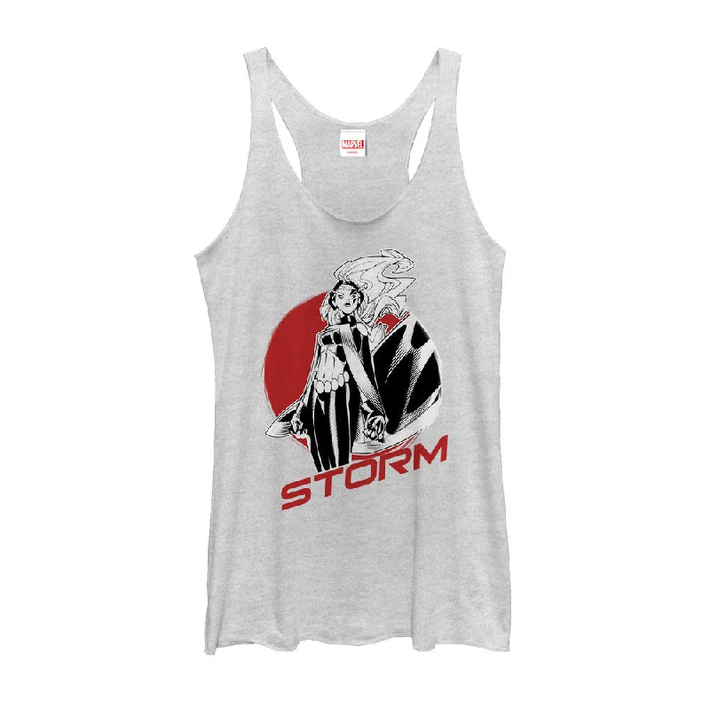 Women's Marvel X-Men Storm Badge Racerback Tank Top gym tank top