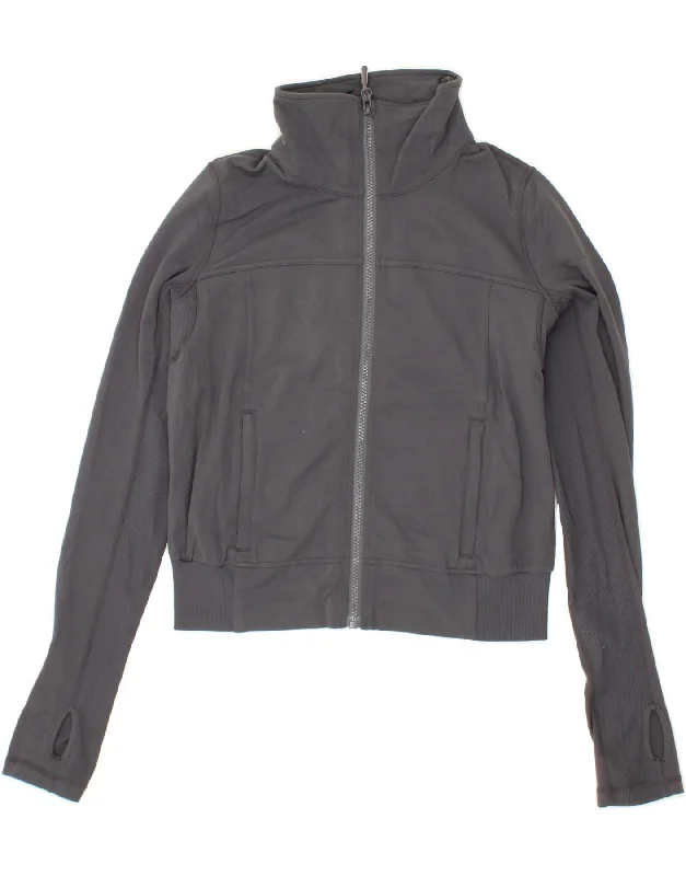 LULULEMON Womens Crop Tracksuit Top Jacket US 6 Medium Grey Nylon Chenille Jacket Brocade Jacket Lace Jacket LULULEMON Womens Crop Tracksuit Top Jacket US 6 Medium Grey Nylon Chenille Jacket Brocade Jacket Lace Jacket