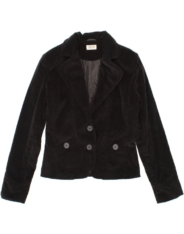 VINTAGE Womens Corduroy 2 Button Blazer Jacket UK 10 Small Black Cotton Lace Jacket Ribbed Jacket Sequined Jacket VINTAGE Womens Corduroy 2 Button Blazer Jacket UK 10 Small Black Cotton Lace Jacket Ribbed Jacket Sequined Jacket