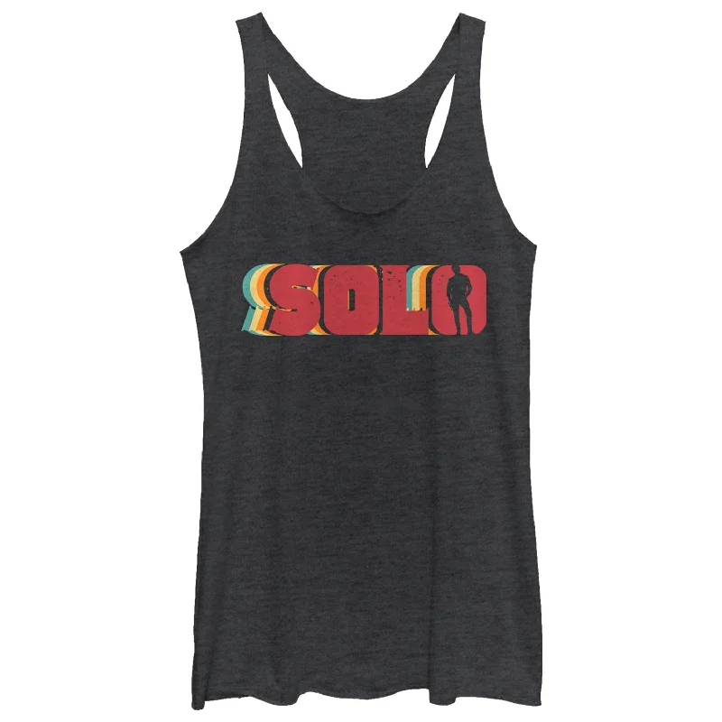 Women's Solo: A Star Wars Story Retro Solo Name Racerback Tank Top mint tank top