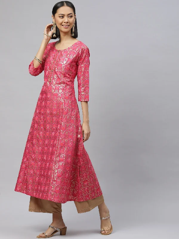 Women's Abstract Printed Regular Kurta With Trousers - Hatheli Trousers Wedding White Women's Abstract Printed Regular Kurta With Trousers - Hatheli Trousers Wedding White