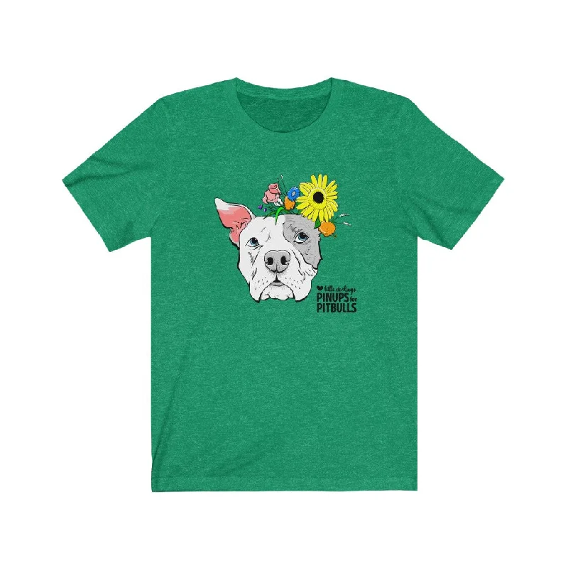 Notrebrut's Flowered Pittie | Unisex Jersey Short Sleeve Tee Bamboo Jersey Tee