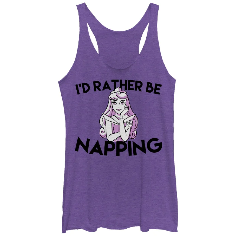 Women's Sleeping Beauty Aurora Rather Nap Racerback Tank Top flowy tank top