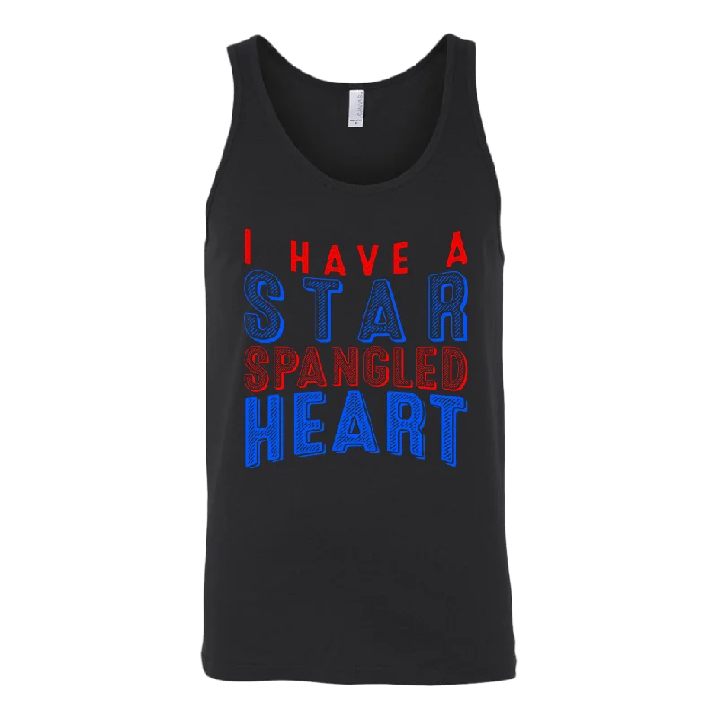 I Have A Star-Spangled Heart Tank Top coral tank top