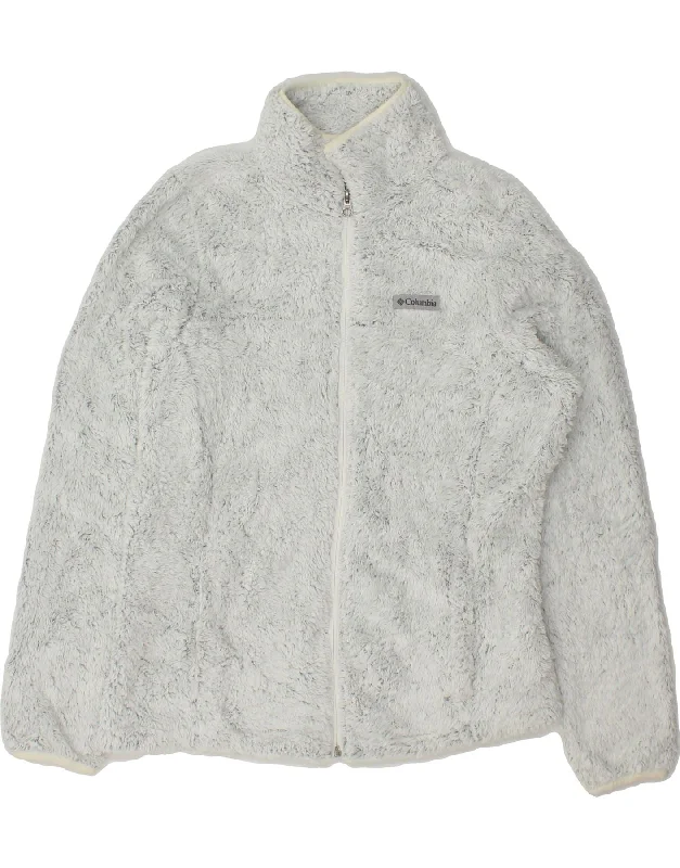 COLUMBIA Womens Fleece Jacket UK 14 Medium Grey Polyester Notch Collar Jacket Peter Pan Collar Jacket Cowl Neck Jacket COLUMBIA Womens Fleece Jacket UK 14 Medium Grey Polyester Notch Collar Jacket Peter Pan Collar Jacket Cowl Neck Jacket
