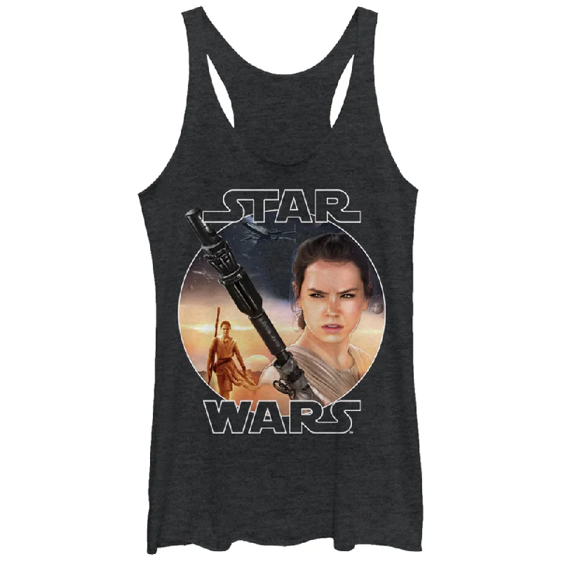 Women's Star Wars The Force Awakens Rey Jakku Racerback Tank Top essential tank top