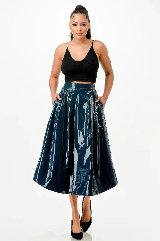 Midi Skirt With Pockets vintage skirt charm