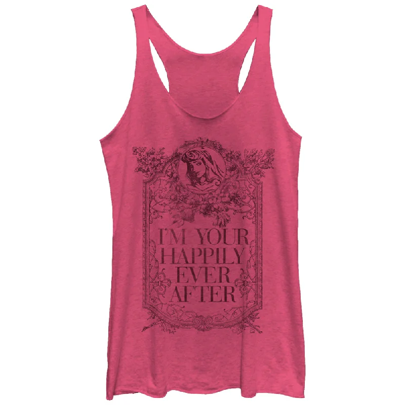 Women's Sleeping Beauty Happily Ever After Racerback Tank Top vibrant tank top