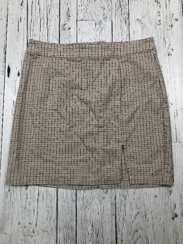 Garage beige patterned skirt - Hers M leather skirt bold