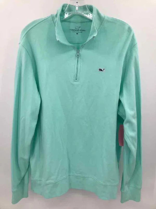 Pre-Owned Vineyard Vines Green Size Medium Sweatshirt Hoodie with Velcro Closure Adjustable Secure