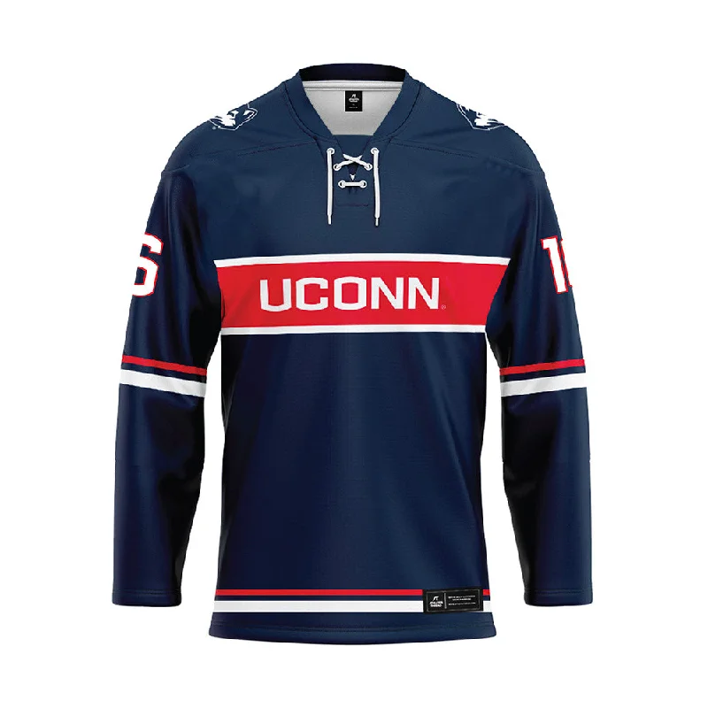 UConn - NCAA Women's Ice Hockey : Kyla Josifovic - Navy Hockey Jersey Bronze Jersey Tee UConn - NCAA Women's Ice Hockey : Kyla Josifovic - Navy Hockey Jersey Bronze Jersey Tee