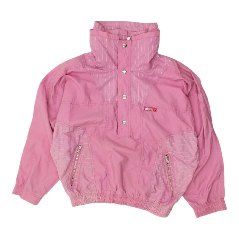 Ellesse Womens Pink Track Jacket | Vintage 90s Tracksuit Top Sportwear VTG Welt Pockets Slit Pockets Flap Pockets Ellesse Womens Pink Track Jacket | Vintage 90s Tracksuit Top Sportwear VTG Welt Pockets Slit Pockets Flap Pockets