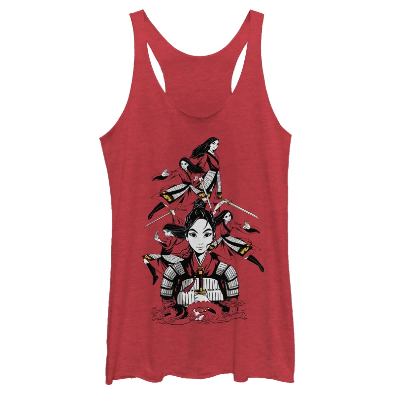 Women's Mulan Ready for Battle Racerback Tank Top ivory tank top