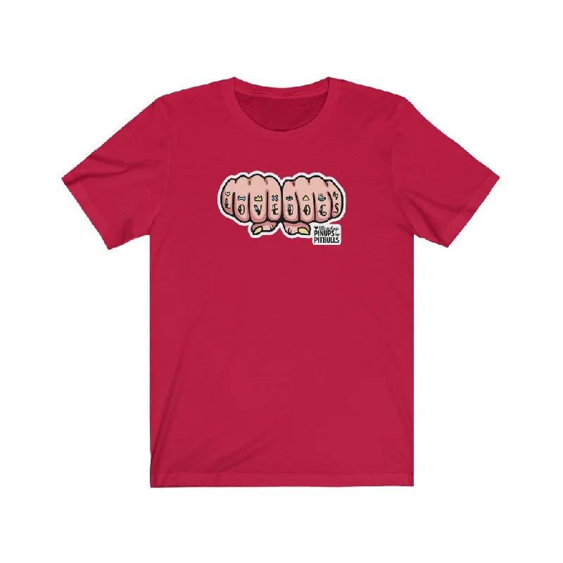 Unisex Jersey Short Sleeve Tee | V2 Love Dogs Knuckles Hemp Jersey Tee