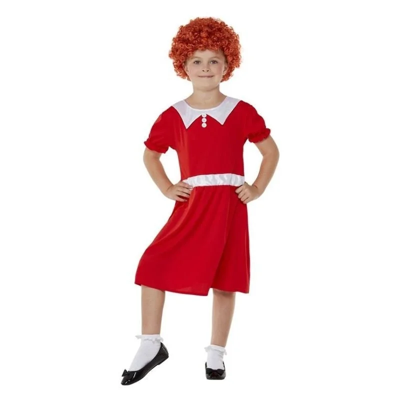 Singing Orphan Costume Annie Red Dress Wig Tunics Favorite customer