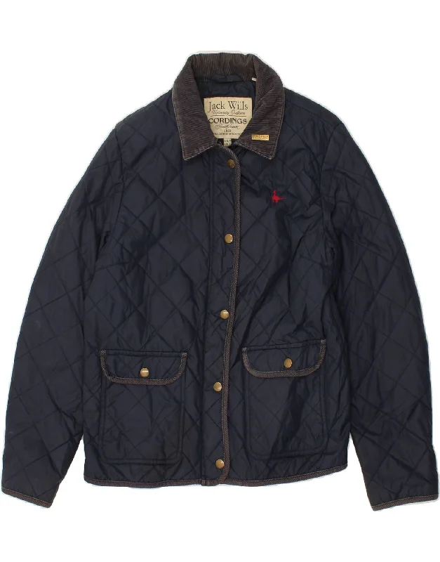 JACK WILLS Womens Quilted Jacket UK 14 Large Navy Blue Nylon Mesh Jacket Canvas Jacket Denim Jacket JACK WILLS Womens Quilted Jacket UK 14 Large Navy Blue Nylon Mesh Jacket Canvas Jacket Denim Jacket