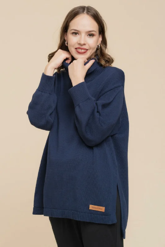 Puuvillatehdas Maria Turtleneck Sweater Slim Fit Regular Fit Oversized