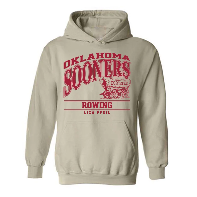 Oklahoma - NCAA Women's Rowing : Liza Pfeil - Classic Fashion Shersey Hooded Sweatshirt Hoodie with Rhinestones Sparkly Elegant