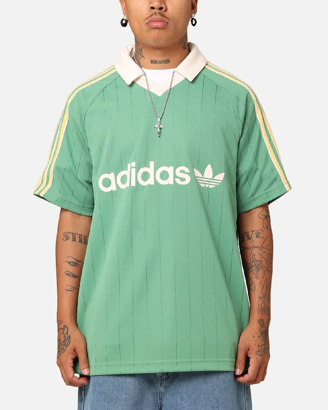 Adidas Pinstripe Jersey Preloved Green Stylish Jersey Top