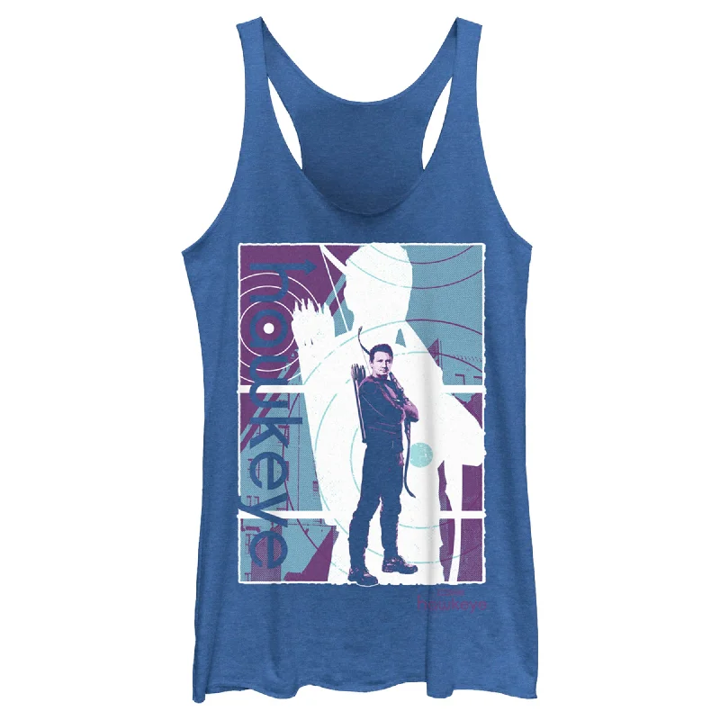 Women's Marvel Hawkeye Purple Poster Racerback Tank Top breathable tank top