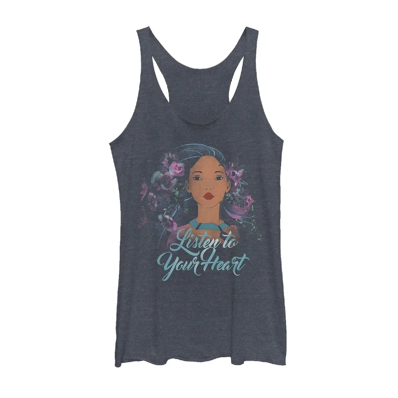 Women's Pocahontas Watercolor Wind Racerback Tank Top adorable tank top