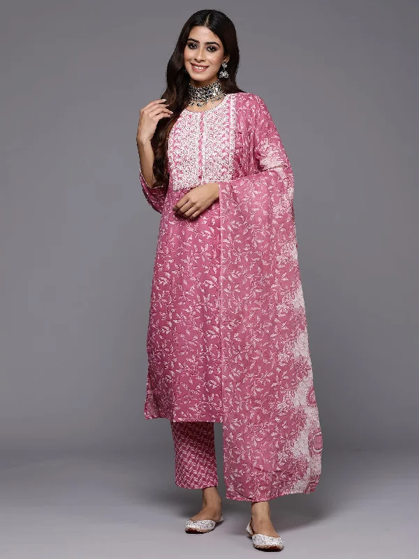 Women's Lavender Embroidered Straight Kurta Trousers With Dupatta Set - Indo Era Skinny Trousers Denim Stretchy Women's Lavender Embroidered Straight Kurta Trousers With Dupatta Set - Indo Era Skinny Trousers Denim Stretchy