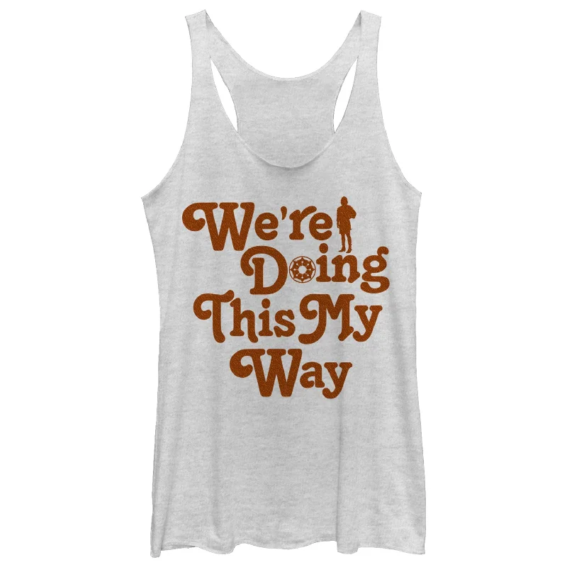 Women's Solo: A Star Wars Story My Way Quote Racerback Tank Top gold tank top