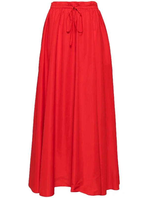 MAXI EDEN WOVEN SYNTHETIC SKIRT linen skirt light