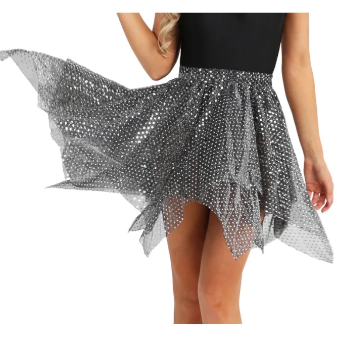 Sparkly Mesh Skirt for Raves chiffon skirt lightweight