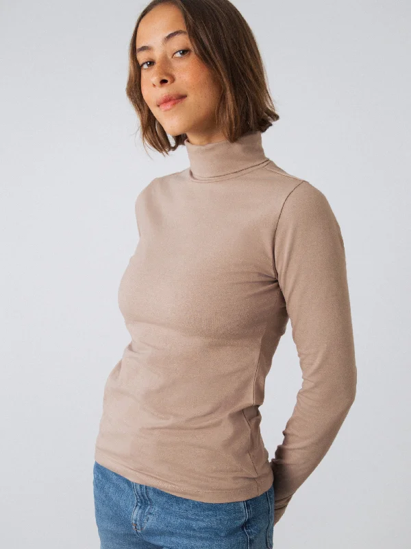 Jersey Turtleneck High Neck Jersey Shirt