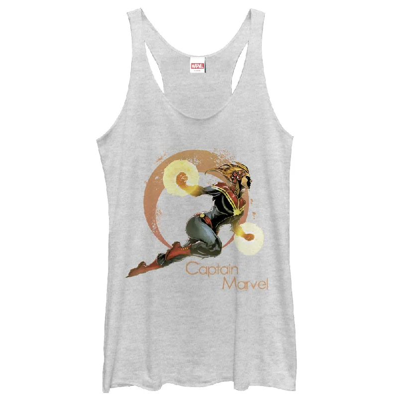 Women's Marvel Captain Flight Racerback Tank Top peach tank top