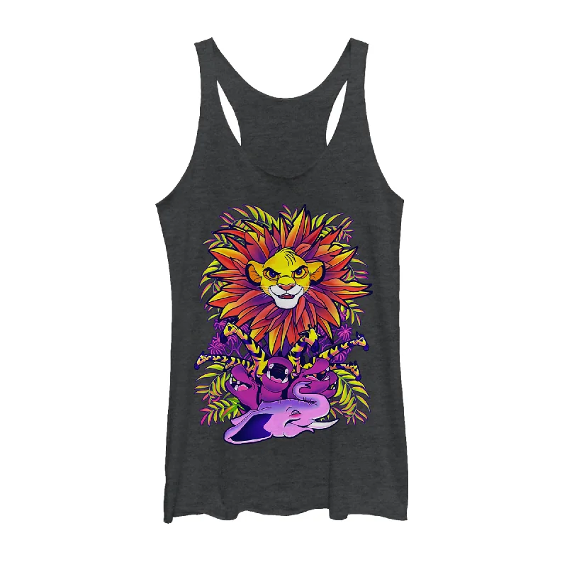 Women's Lion King Simba Jungle Parade Racerback Tank Top ivory tank top
