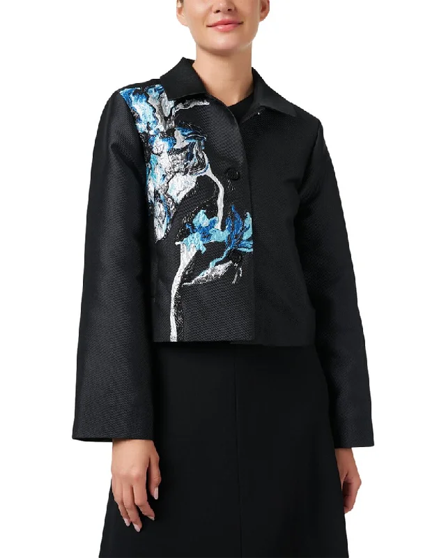 Stine Goya Short Kiana Jacquard Jacket Tailored Jacket Straight Jacket A-Line Jacket