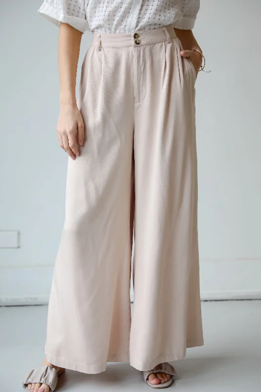 FINAL SALE - Confident Appeal Taupe Trouser Pants Trousers Velvet Soft