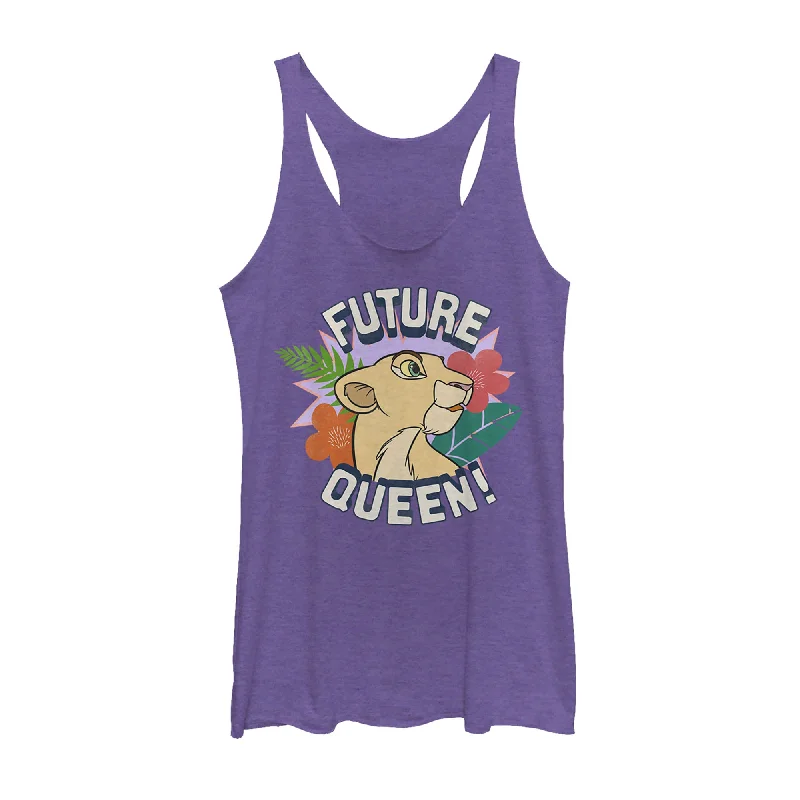 Women's Lion King Nala Future Queen Racerback Tank Top floral tank top