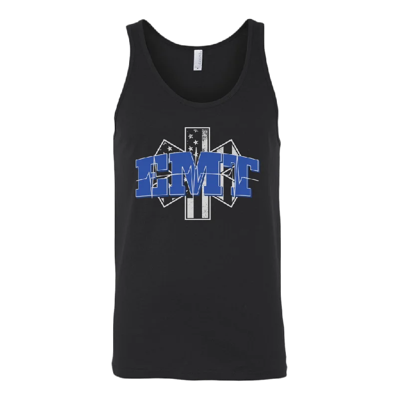 Star of Life EKG Heartbeat Line Tank Top cropped tank top