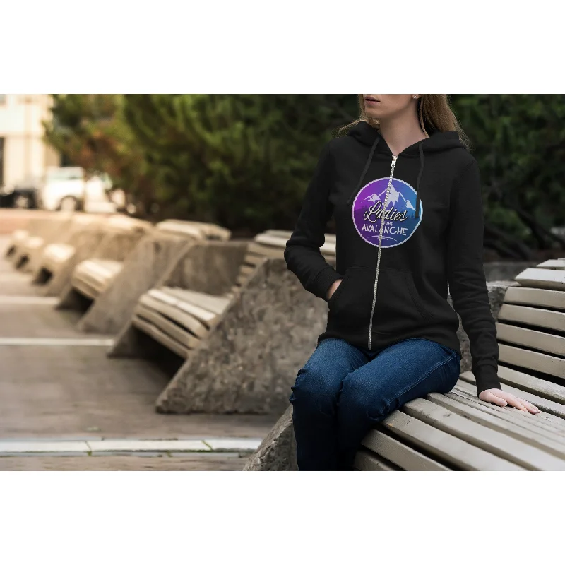 Ladies Of The Avalanche Gradient Colors Unisex Full Zip Hoodie Hoodie with Earth Tones Natural Calm Ladies Of The Avalanche Gradient Colors Unisex Full Zip Hoodie Hoodie with Earth Tones Natural Calm